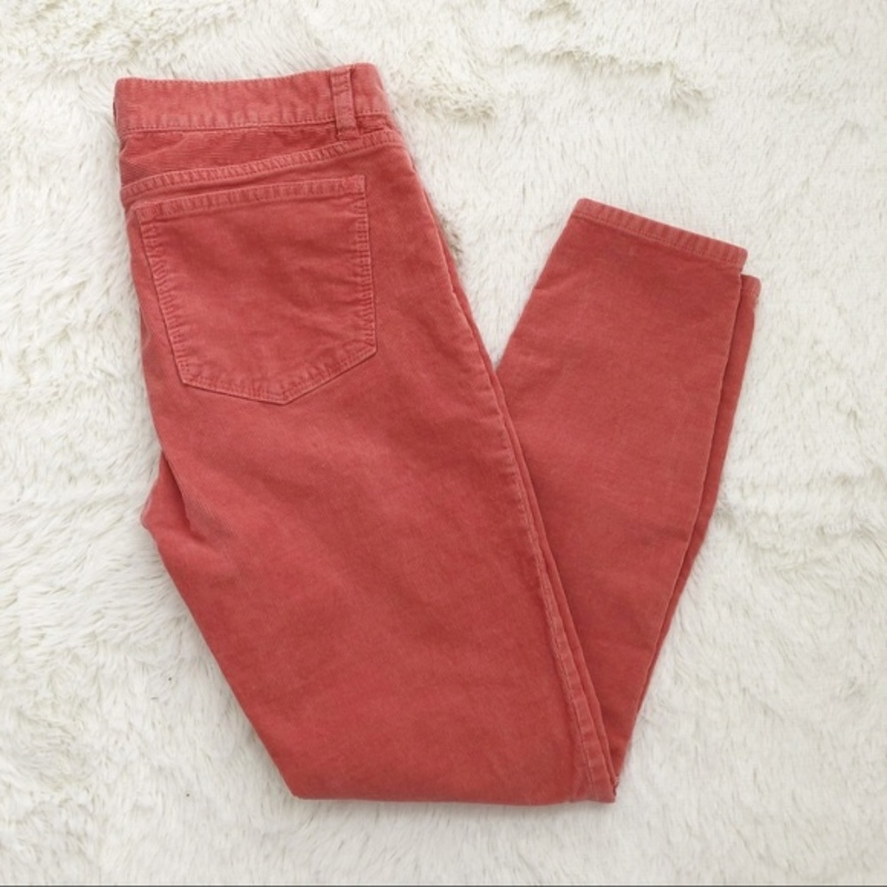 J. Crew Factory coral stretch skinny cords 28